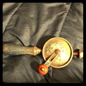 Vintage Stanley hand drill wood